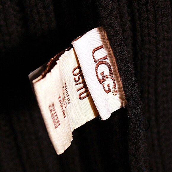 Black Knit UGG Scarf - Picture 3 of 5